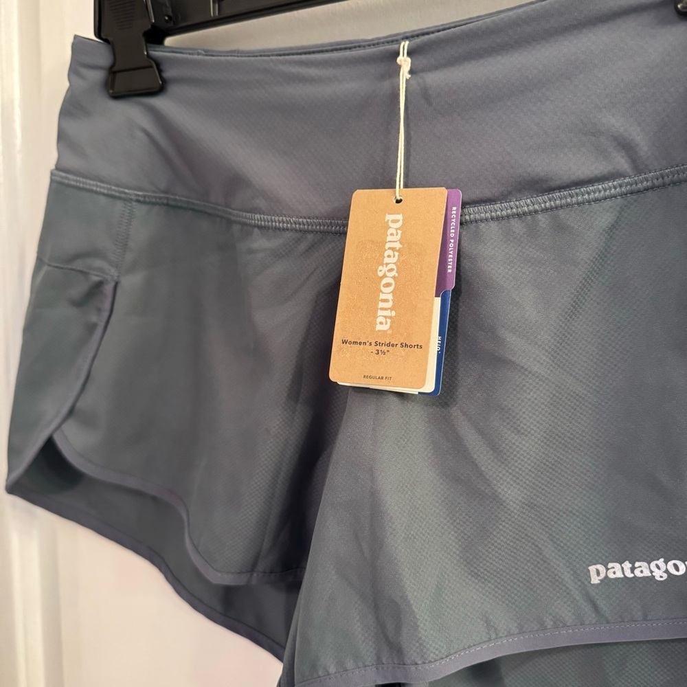 Patagonia Women's Strider Shorts 3.5" Inseam Plume Grey Small NEW WITH TAG - Picture 5 of 7